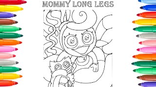 Mommy long legs coloring pages / How to draw Poppy Playtime / Coloring book by Poppy Playtime