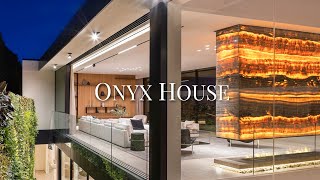 Modern Luxury House with Onyx Fireplace | Contemporary Home Interior Design Ideas