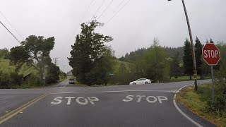 Driving up Nicasio Valley Rd in the rain