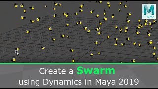 Create a Swarm using Dynamics in Maya 2019