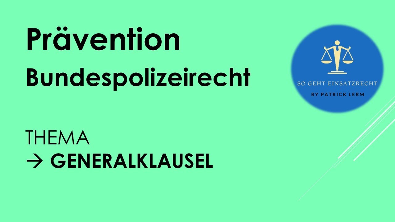 So Geht Einsatzrecht! | Bundespolizeirecht | § 14 I BPolG (👉🏻 Die ...