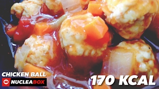 Ep.76 Chicken Ball with tomato sauce 170 KCAL | สอนทำอาหารคลีน กินเองง่ายๆ