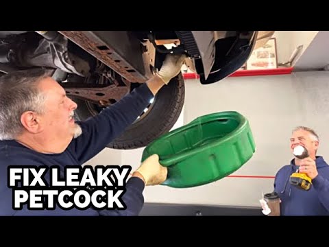 Where is the radiator drain Petcock?