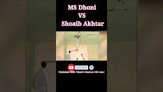 MS Dhoni v Shoaib Akhtar- Full Contest at Faislabad 2006. Dhoni's famous 148 runs!Ind vs pak #shorts