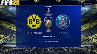 FIFA 20 ! Borussia Dortmund Vs PSG ! Champions League 2019/20 ! Round of 16 ! 19.02.2020