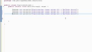 Best Eclipse Shortcuts Video 1: Duplicating Lines