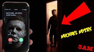 (MICHAEL IS HERE!) CALLING MICHAEL MYERS ON FACETIME AT 3AM | REAL LIFE HIDE AND SEEK MICHAEL MYERS