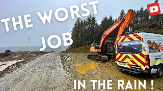 Being a mobile mechanic in wet weather / Lost in the hills / DX210LC-7 / DX140LC-3