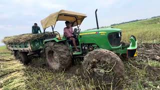 John deere 5210 4wd deep mud trolley performance #johndeere @arneshsingha3798