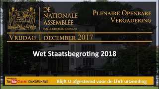 Plenaire Openbare Vergadering 1 december 2017