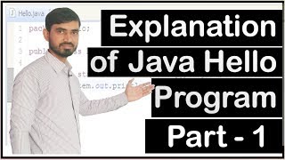 Explanation of Java Hello World Program by Deepak (Part 1 - Hindi)