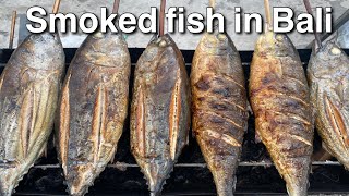 Coconut smoked fish in Bali