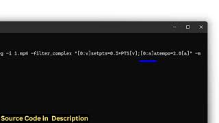 FFMPEG Command to Speed Up or Slow Down a Video in Terminal