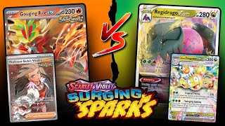 Regidrago VSTAR vs. Gouging Fire ex | Surging Sparks Pokemon TCG Gameplay