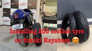 Finally new tyres for Hayabusa | 200 section rear tyre