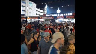 People leave Nationals Park stadium in Washington DC due to shooting incident outside | AFP