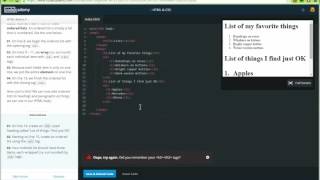 Codecademy HTML Basics 2 part 1-6