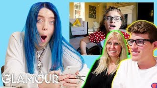 MOM REACTS TO BILLIE EILISH WATCHING FAN COVERS!!!