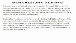 EXEC Timeout - Part 2