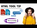 Create Tooltip in html | interesting Concept | Small Popup #6