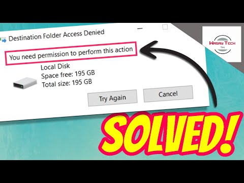 Destination folder Access Denied FIX  | You Need Permission to Perform this Action FIX