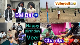 Happy Birthday Dhillon veer ji🎂🥳Full Enjoy😂Volleyball Match Winner🏆😝Ronak Mela❤️🧿|SajanJagpalpuria|