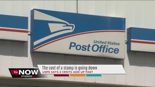Price of stamps to drop at the post office