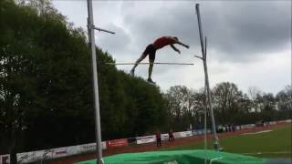 Max Kurzbuch 4,20m Stabhoch Bahneröffnung am 1.5.2016 in Wasserburg