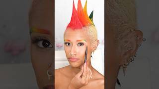 Rainbow Eyebrows Makeup Tutorial! #beauty #makeup #rainbow