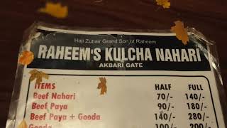 RAHEEM'S KULCHE NAHARI/LUCKNOW