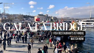 Istanbul new year 2025 walking tour | Galata Bridge Istanbul | istanbul walking tour 2025 | istanbul