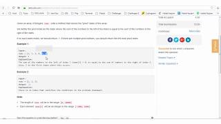 Algorithms : Find Pivot Index [LeetCode] Java