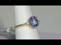 2.34 ct tanzanite oval u0026 diamond 14k yellow gold ring live with tara