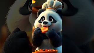 Panda Makes Giant Pancakes – The Cutest Chef Ever.🐼🥞 #shorts