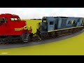 ROLLING LINE - THE RED TRAINZ LONG FREIGHTCARS! - ACCIDENT HAPPENS!