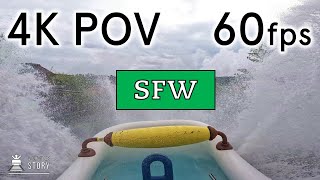 SFW Bathtub Flume to the Fountain of Youth (Badewannen Fahrt zum Jungbrunnen) - Tripsdrill 4K60 POV