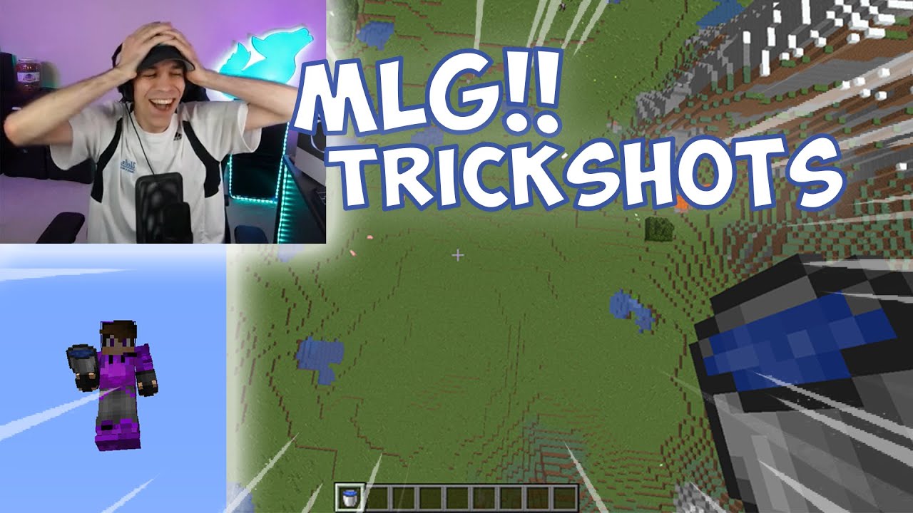 Hardest Minecraft Mlg Trickshot Challenge Youtube