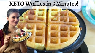 Soft and Fluffy KETO Waffles - Make them in no time!