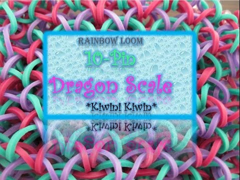 How To Make A Rainbow Loom 10-pin Dragon Scale bracelet How To Make A Rainbow Loom 10-pin Dragon Scale bracelet