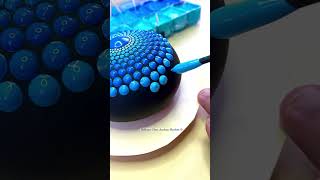 Two tricks when painting dots on the side of a stone #art #shorts #viral #satisfying #howto #dotart