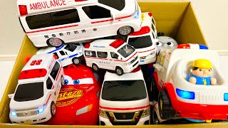 救急車ミニカーが走る！坂道走行！緊急走行テスト！Ambulance miniature car runs! Slope driving! Emergency driving test!