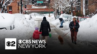 Storm cleanup continues in Jersey City as streets are buried in snow