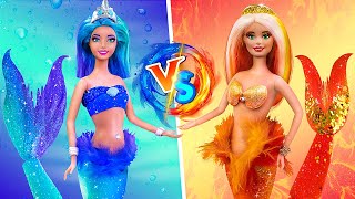 Hot vs Cold Challenge / Mermaid on Fire vs Icy Mermaid