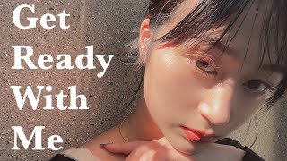 【GRWM】最近ハマってるカラーメイク🍂黒髪ブルベの秋メイクはこんな感じ