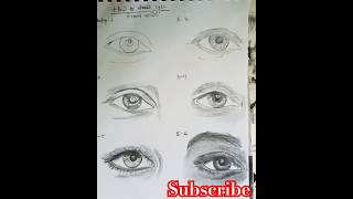 How to draw a realistic eye & eyebrow | Time speed Draw#shortsfeed #drawing #shorts