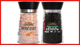 Himalayan Chef Pink Salt and Pepper Grinder Set of 2 - Adjustable Ceramic Himalayan Salt Grinder