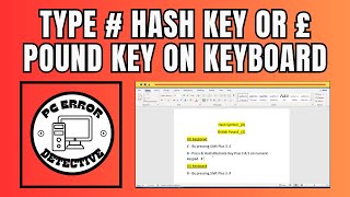 How to Type # Hash Key or £ Pound Key on Any Keyboard