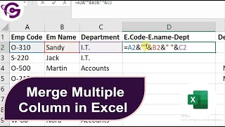 Merge Multiple Columns into One in Excel