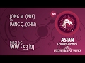 BRONZE WW - 53 kg: M. JONG (PRK) df. Q. PANG (CHN), 8-1