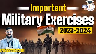 Important Military Exercises 2023-2024 Current Affairs l Last One Year Current Affairs | Dr Vipan